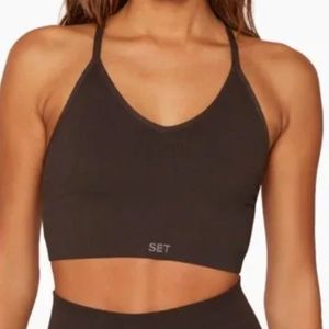 Set Active Sculptflex Ribbed V Bra Espresso